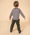 Boys' long-sleeved tube knit T-shirt SMOKING blue/AVALANCHE