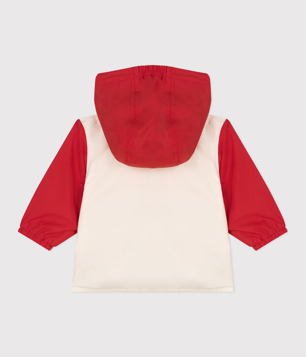 Babies' colour block printed windbreaker, pinstripe lining red/multicolor