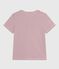 The Straight short-sleeved cotton T-shirt for women MILK red/AMARANTE