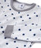 Boys' Ribbed Pyjamas POUSSIERE grey/MULTICO white
