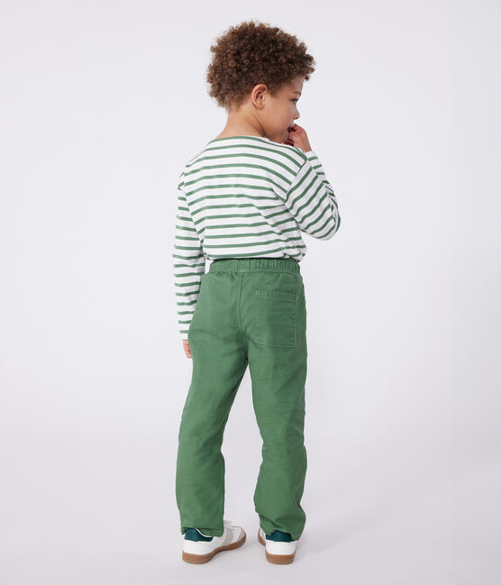 Children's cotton trousers PALMERAIE green