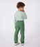 Children's cotton trousers PALMERAIE green