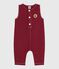 Babies' long plain denim jumpsuit AMARANTE