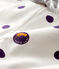 Baby girl's fleece trousers white/multicolor