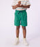 Children's Bermuda shorts in plain cotton green