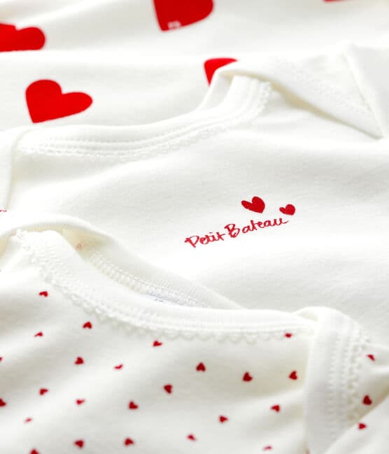  Petit Bateau Babies' Heart Patterned Long-Sleeved