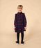 Girls' long-sleeved checked dress in checked cotton flannel SMOKING blue/MULTICO white