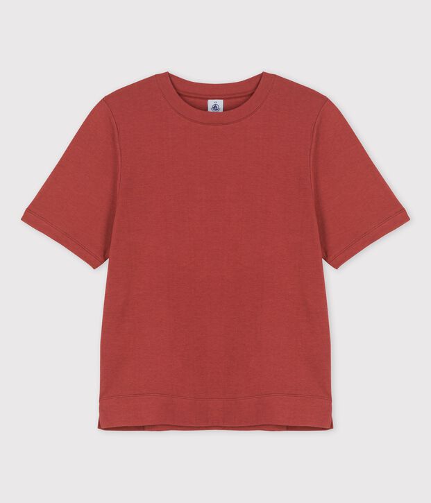 Women's TUBE KNIT BOXY T-SHIRT brown
