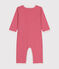 Babies' long-sleeved footless cotton pyjamas CORRIDA red/MARSHMALLOW white