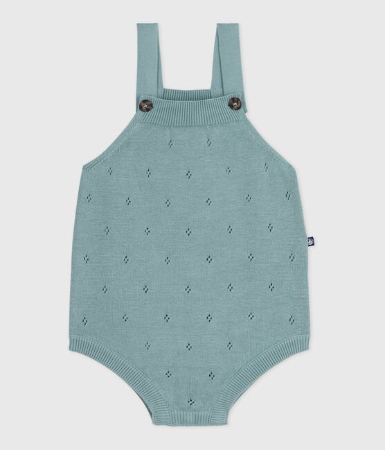 Babies' rompers knitted in a pretty pattern and with straps PAUL