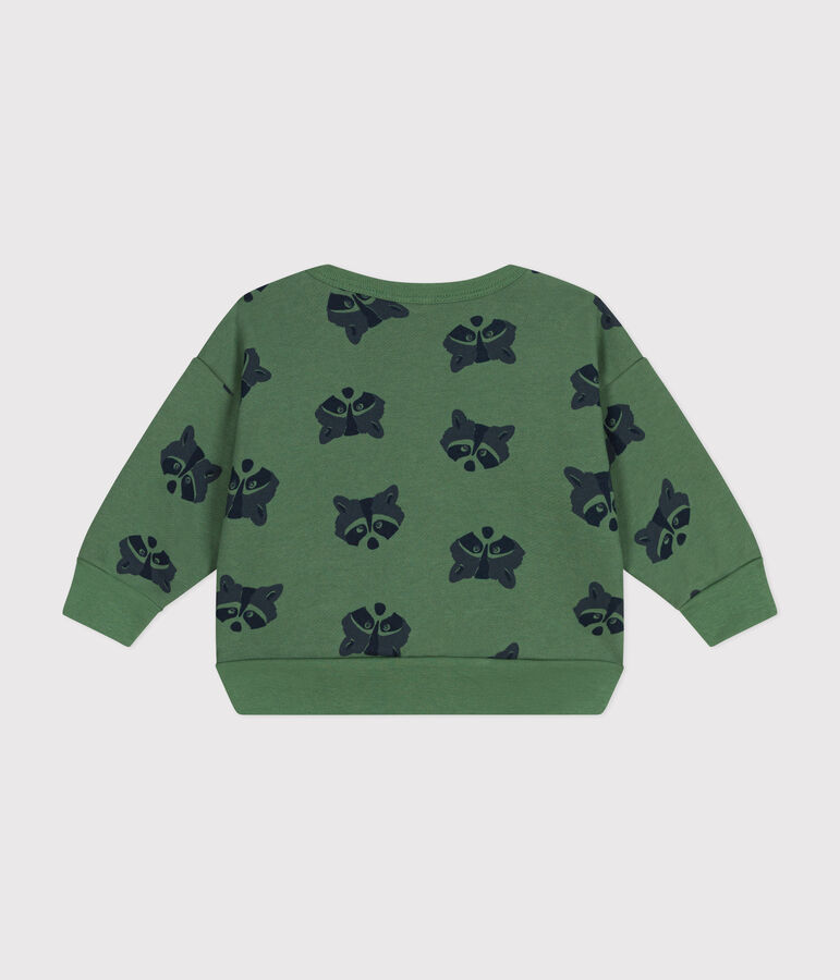 Babies' fleece sweatshirt green/multicolor