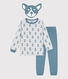 Children's dog pattern cotton pyjamas with mask