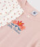 Girls' Cotton Pyjamas SALINE pink/MULTICO white