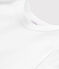 Unisex baby plain T-shirt ECUME white