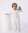 Babies' floral print cotton pyjamas MARSHMALLOW white/MULTICO white
