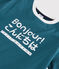 Boys' silkscreen print T-shirt SHADOW blue