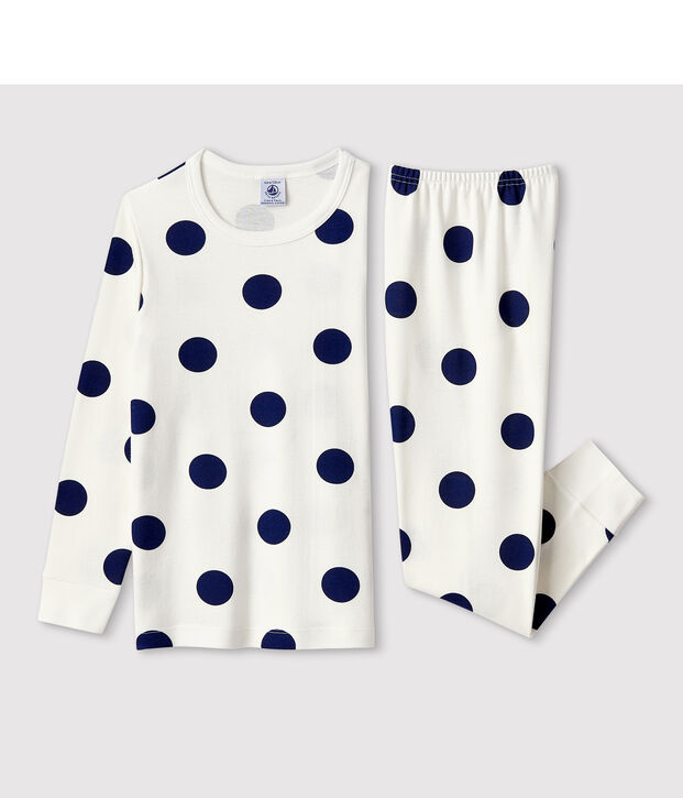 Unisex Graphic Print Organic Cotton Pyjamas white/blue