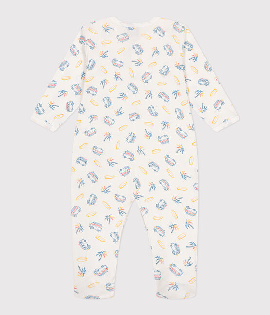 Babies' van design cotton pyjamas MARSHMALLOW white/MULTICO white