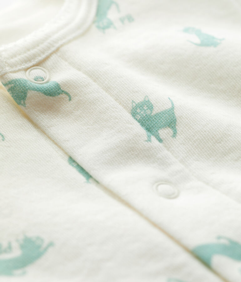 Babies' Organic Cotton Bodyjama MARSHMALLOW white/HERBIER