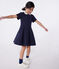 Children's short-sleeved plain cotton dress SMOKING blue