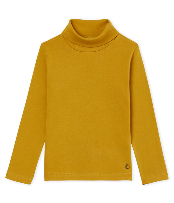 Mixed child's plain polo neck T-shirt INCA yellow