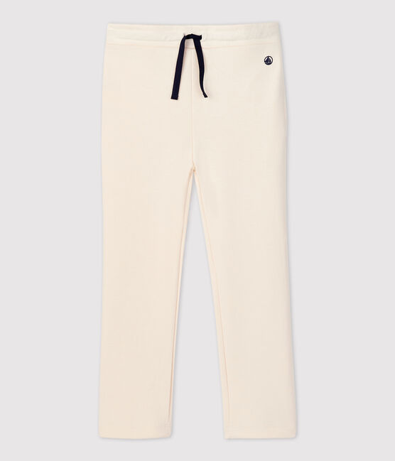 Girls' Comfy Cotton Trousers AVALANCHE Ecru