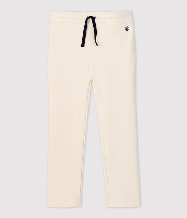 Girls' Comfy Cotton Trousers Ecru
