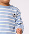 Babies' cotton Breton top ADRIATIC blue/MILK