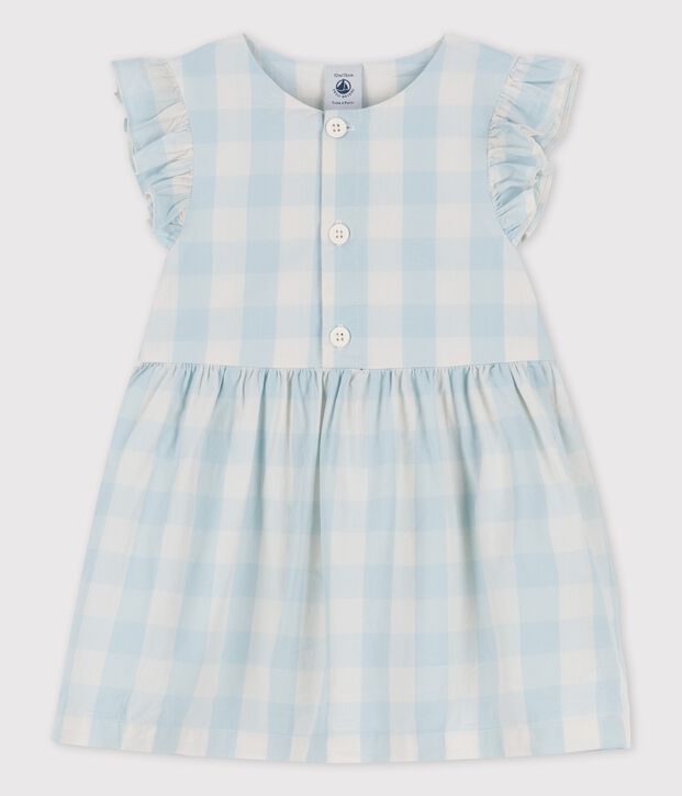Babies' Gingham Poplin Dress BOLDAIR/white