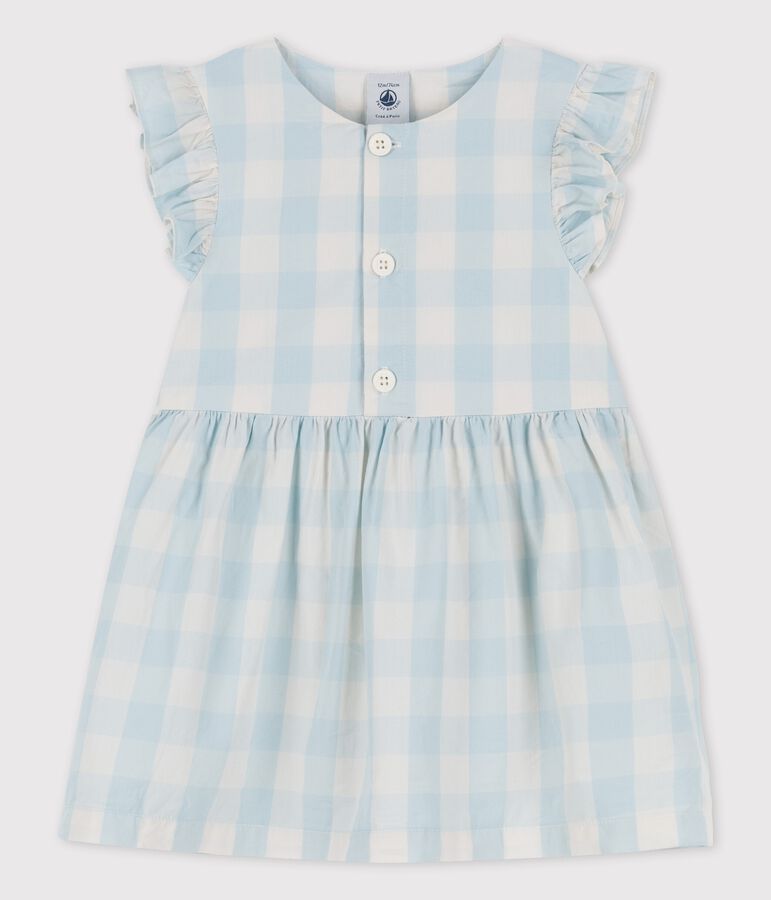 Babies' Gingham Poplin Dress BOLDAIR/white