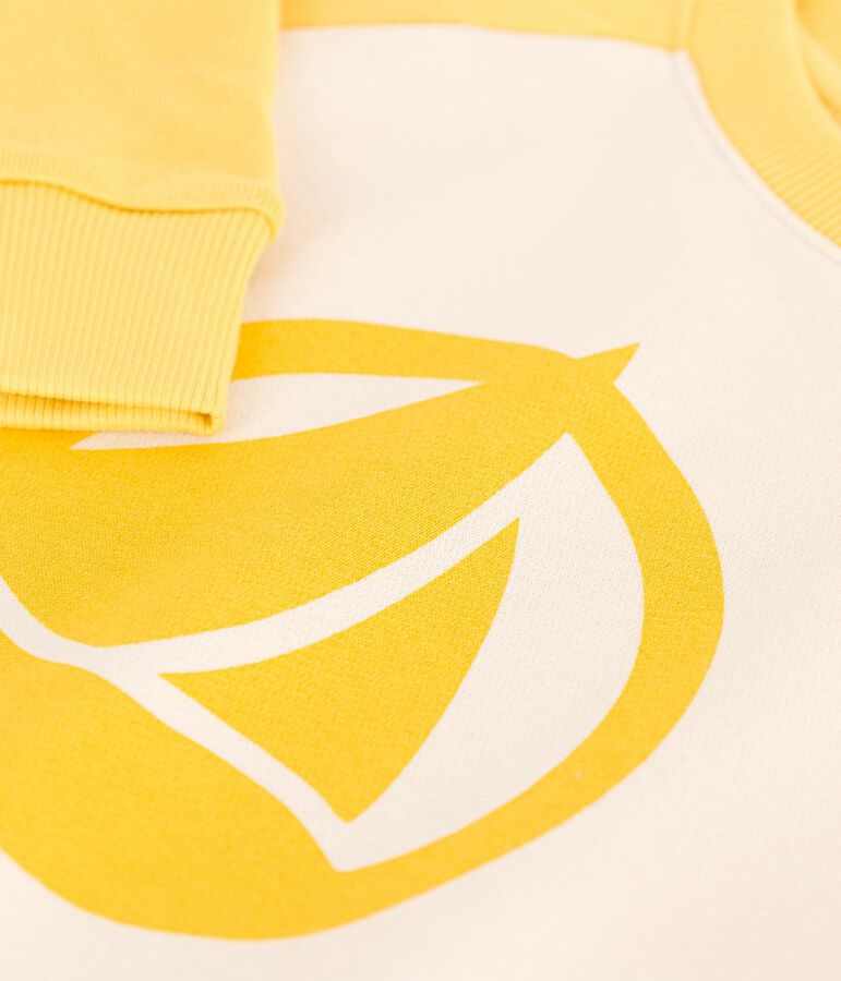 Children's unisex cotton sweatshirt yellow/multicolor