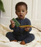 Babies' Padded Cotton Clothing - 2-Piece Set SMOKING blue