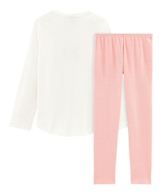 Girls' Pyjamas MARSHMALLOW white/ROSAKO pink