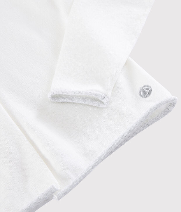 Girls' Cotton Knit Cardigan white