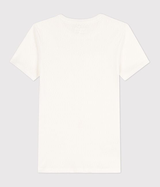 Women's Iconic Openwork Cotton T-Shirt MARSHMALLOW white
