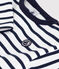 Babies' cotton Breton top MARSHMALLOW white/SMOKING blue
