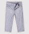Baby Boys' Embroidered Twill Trousers CONCRETE grey