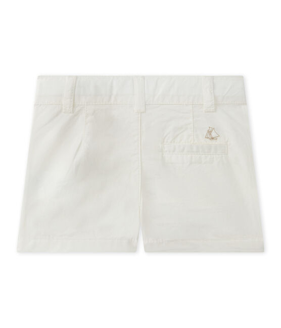 Baby boy's cotton shorts MARSHMALLOW white