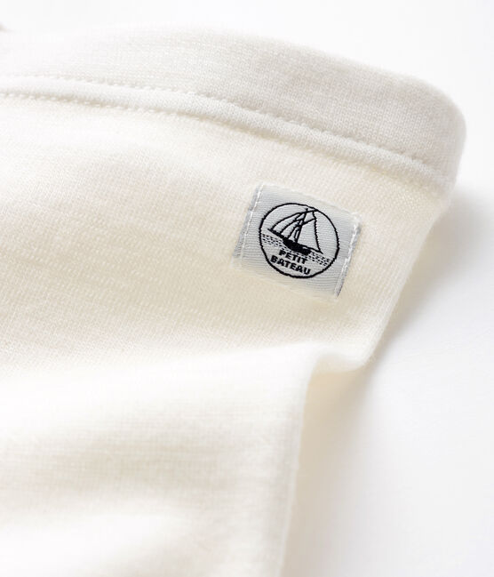 Wool and cotton babies' underwear MARSHMALLOW white