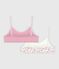 Pack of children's floral print cotton bra tops variante 1