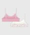 Pack of children's floral print cotton bra tops multicolor