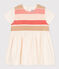 Babies' Smocked Short-Sleeved Dress Ecru/multicolor
