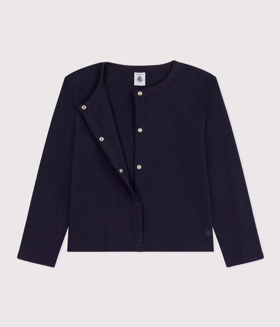 Girls' Cotton Cardigan SMOKING blue