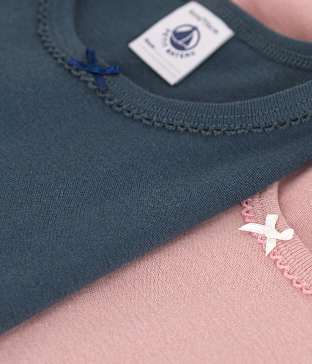 Girls' Short-sleeved Cotton T-Shirts - 2-Pack multicolor