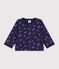 Babies' floral-print cotton cardigan blue/multicolor