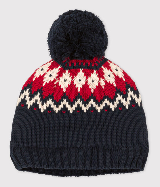 Babies' Woollen Hat SMOKING blue/MULTICO white