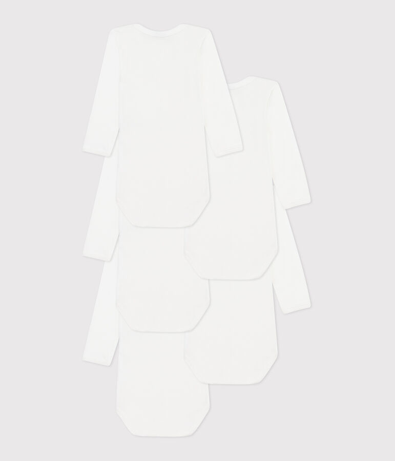 Babies' long-sleeved days of the week cotton bodysuits - 5-pack multicolor