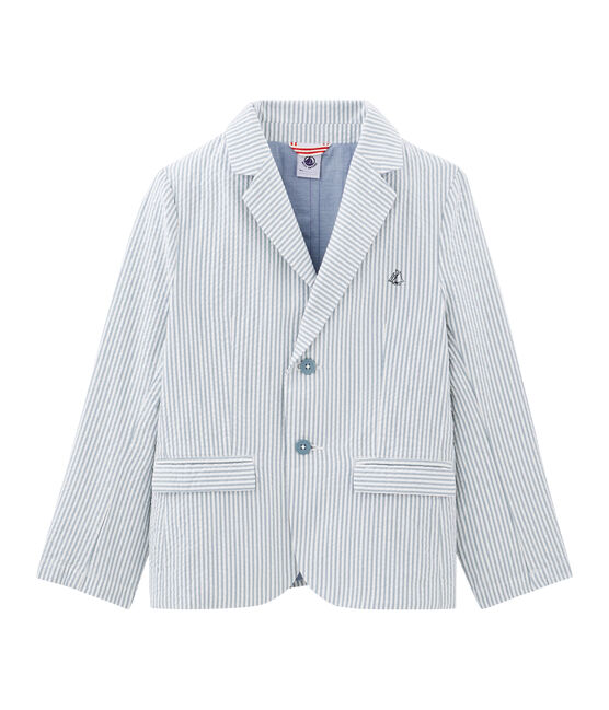 Boys' Jacket FONTAINE blue/MARSHMALLOW white