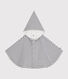 Babies' Stripy Cotton Hooded Cape