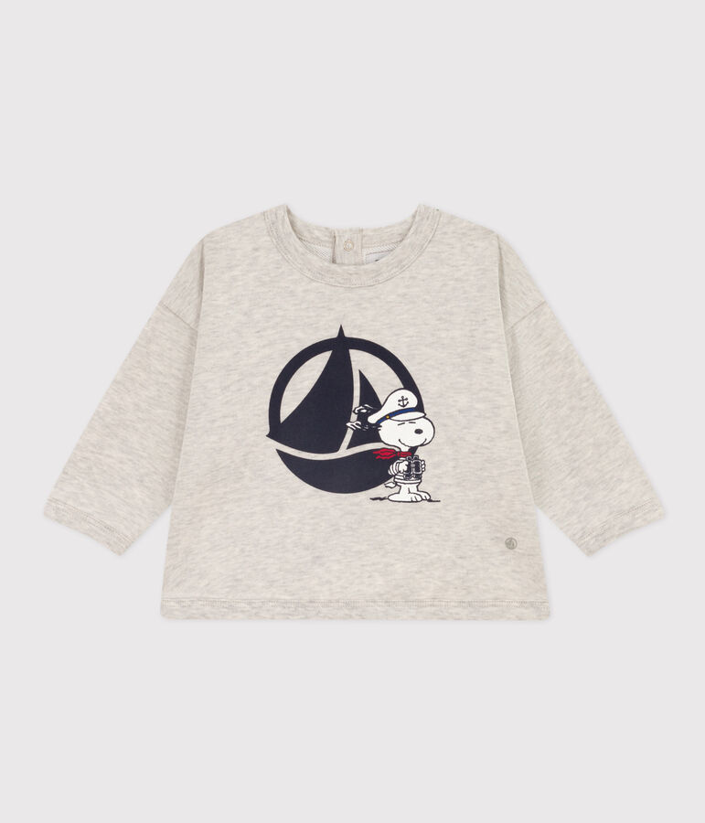 Babies' Petit Bateau x Snoopy Fleece Sweatshirt grey